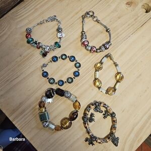 6-Piece Assorted Bead Clasp and Stretch Bracelets